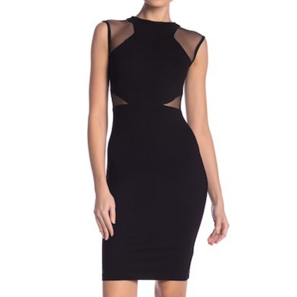 French connection mesh panel knit dress hotsell
